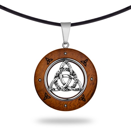 Przejdź do produktu Naszyjnik Drewniany Orzech Triquetra