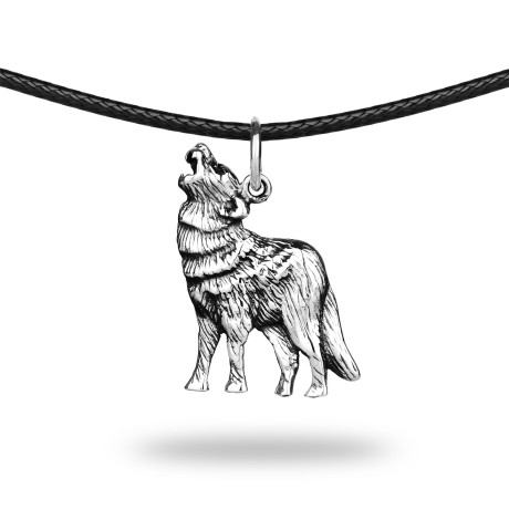 Przejdź do produktu Srebrny Wilk Na Rzemyku 925