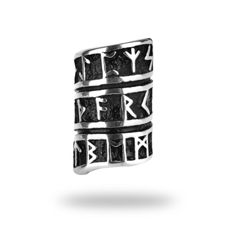 Przejdź do produktu Koralik Do Brody Runy Nordyckie Stalowy