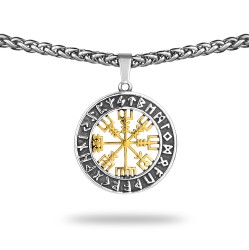 Naszyjnik Wikingów Vegvisir Pozłacany