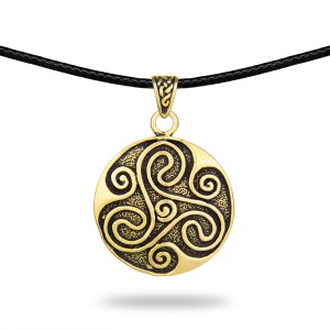 Celtycki Amulet Triskelion Brąz