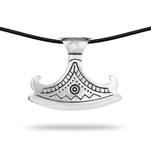 Słowiański Amulet Topór Peruna Brąz Posrebrzany