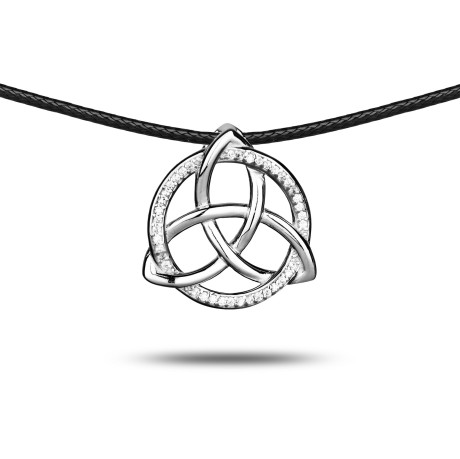Przejdź do produktu Naszyjnik Srebrna Triquetra Zdobiona