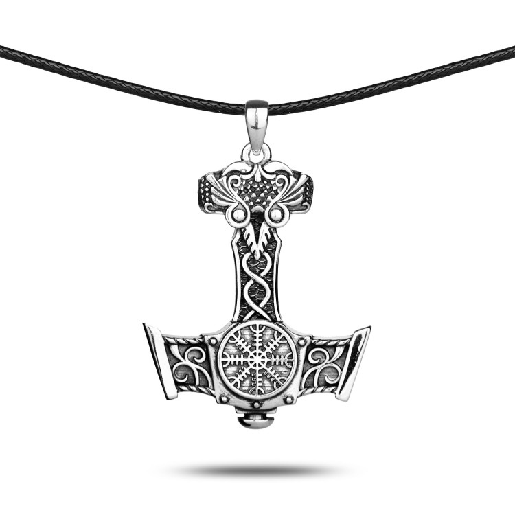 Naszyjnik Młot Thora Tarcza Algizowa