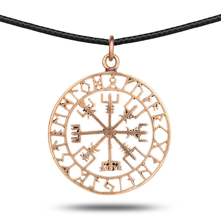 Naszyjnik Nordycki Vegvisir Brąz