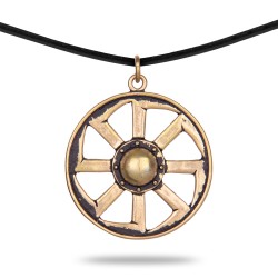 Słowiański Amulet W Kształcie Tarczy Brąz