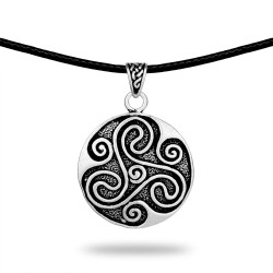 Celtycki Amulet Triskelion Brąz Posrebrzany