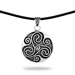 Celtycki Amulet Triskelion Brąz Posrebrzany
