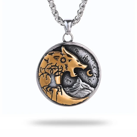 Przejdź do produktu Naszyjnik Z Wilkiem Sköll