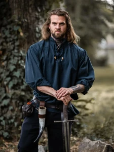 Koszula Średniowieczna "Einar" Niebieska