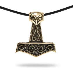 Brązowy Wisiorek Młot Thora