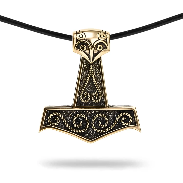 Brązowy Wisiorek Młot Thora