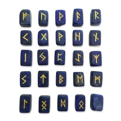 Zestaw Kamieni Runicznych Lapis Lazuli