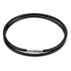 Woskowany sznurek z zapięciem ze stali nierdzewnej