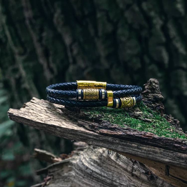 Skórzana bransoletka męska