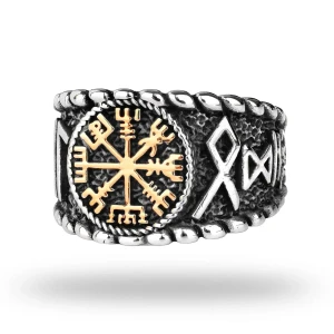 Sygnet Nordycki Pozłacany Vegvisir