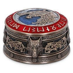 Szkatułka Wikingów Fenrir z Runami