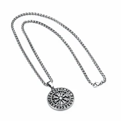 Naszyjnik z Łańcuszkiem Vegvisir
